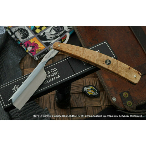 Опасная бритва Boker The Celebrated Curly Birch 6/8