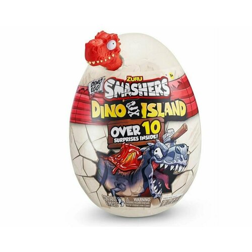 Zuru Smashers Dino Island 10 сюрпризов 18 см 7486 Динозавр красный