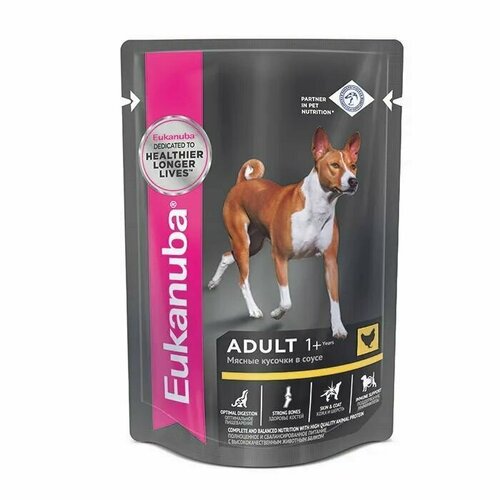 Eukanuba Adult влажный корм для взрослых собак всех размеров, курица, 100г, 10 шт.