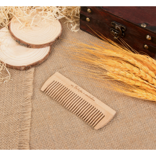 Расчёска - гребень, 12,5 × 4,5 см, цвет «светлое дерево»