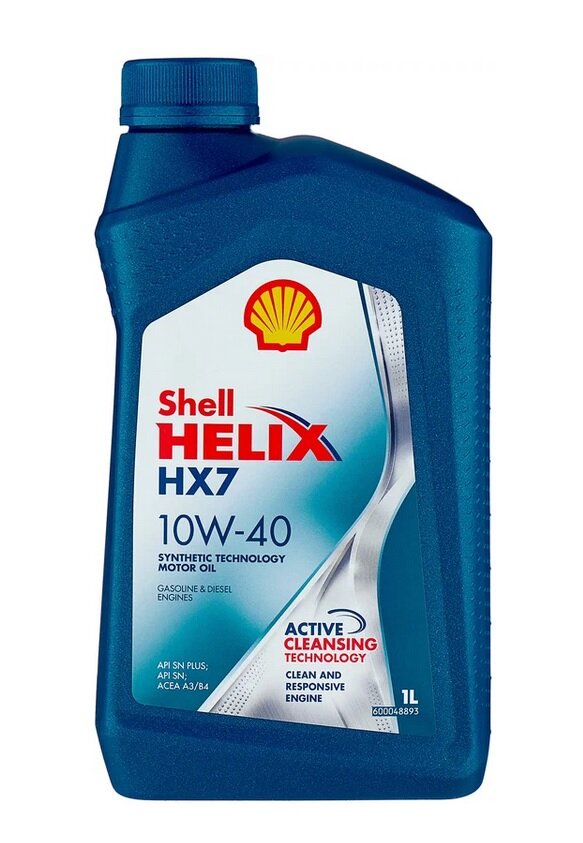 Синтетическое моторное масло SHELL Helix HX7 10W-40, 1 л, 1 шт.