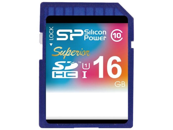 Карта памяти SD 16GB Silicon Power Superior SDHC Class 10 UHS-I 90 MB/s