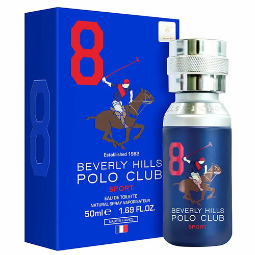 BEVERLY HILLS POLO CLUB Sports Men 8 Туалетная вода мужская 50 мл