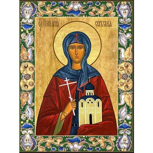 набор для вышивания panna икона святой преподобной ангелины сербской арт цм 1752 8 5х11 см Икона Ангелина Сербская на дереве