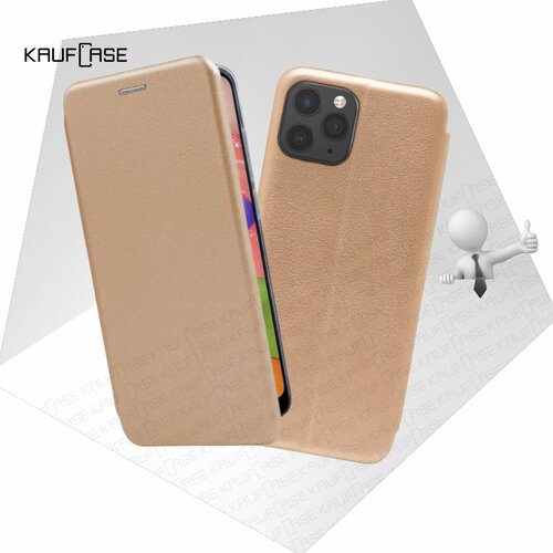 Чехол книжка KaufCase для телефона Apple iPhone 11 Pro Max (6.5), золото. Трансфомер чехол книжка kaufcase для телефона apple iphone 13 pro max 6 7 золото трансфомер