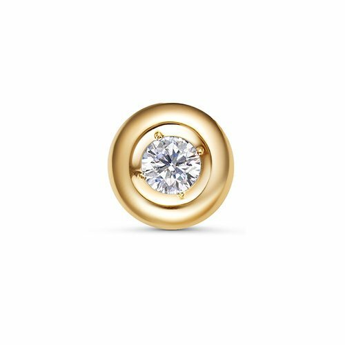 Подвеска Diamant online, желтое золото, 585 проба, бриллиант