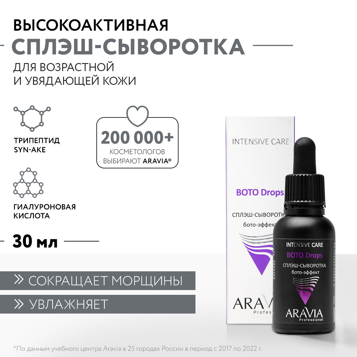 ARAVIA Professional, Сплэш-сыворотка для лица бото-эффект, 30 мл