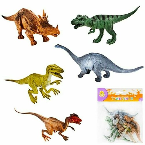 Сюжетно-ролевые игрушки Набор животных Levatoys YSK164 Динозавры в пак. сюжетно ролевые игрушки набор доктора levatoys mk3301 юный доктор в пак