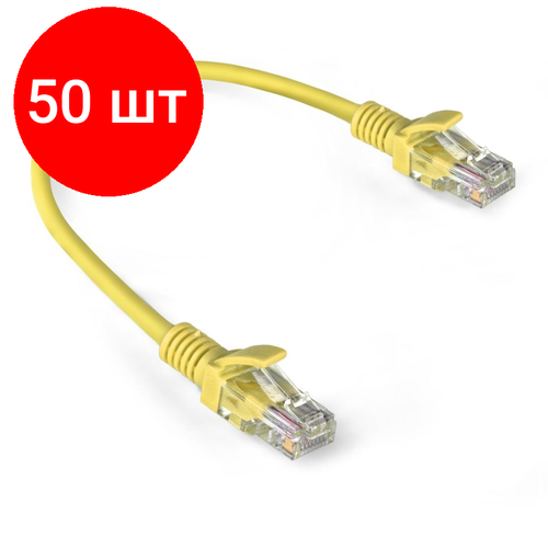 Комплект 50 штук, Патч-корд ExeGate UTP-RJ45-RJ45-5e-0.3M-LSZH-YL, cat.5e, 0.3м комплект 50 штук патч корд exegate utp rj45 rj45 5e 0 5m lszh yl cat 5e 0 5м