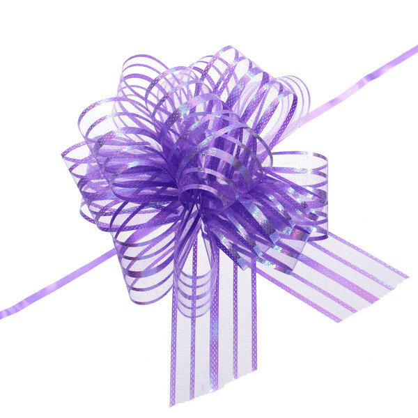 Бант для оформления подарка «Сияние» 5 см, d=15 см, Фиолетовый