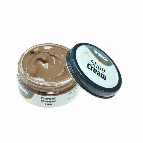 Крем для обуви TRG Shoe Cream (#166 - Верблюд) для гладкой кожи с пчелиным воском, 50мл, Испания