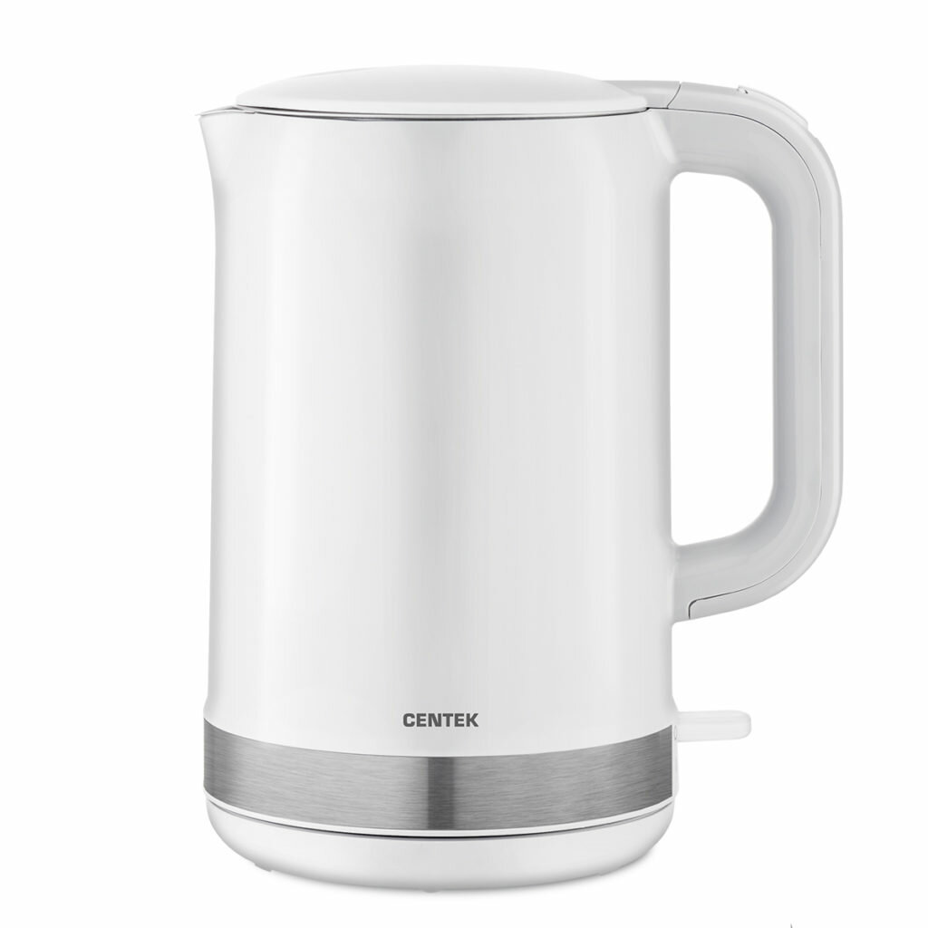 фото Чайник CENTEK CT-1010 белый стекло