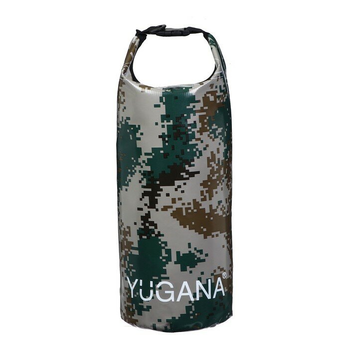 Гермомешок YUGANA, водонепроницаемый 15 литров, один ремень, камуфляж 9845852