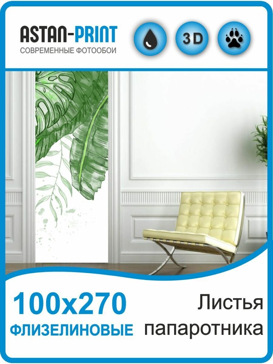 фото Флизелиновые фотообои Листья папаротника 100х270