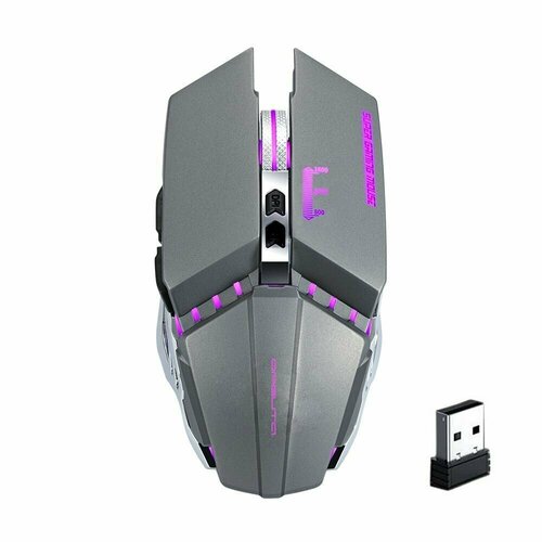 Игровая мышь беспроводная USB 24ГГц аккум 10м Орбита OT-PCM71 серый 128900₽