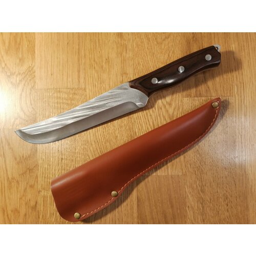 фото Нож туристический разделочный в ножнах carving knife