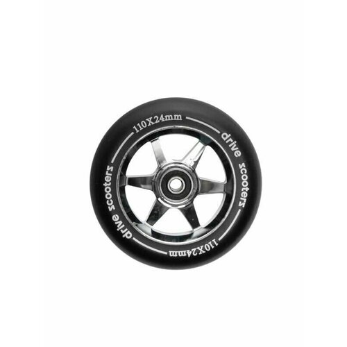 фото Колесо drive scooters star 110mm black/chrome