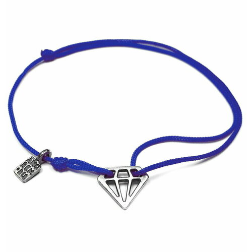 фото Браслет amorem синия нить, серебро, 925 проба