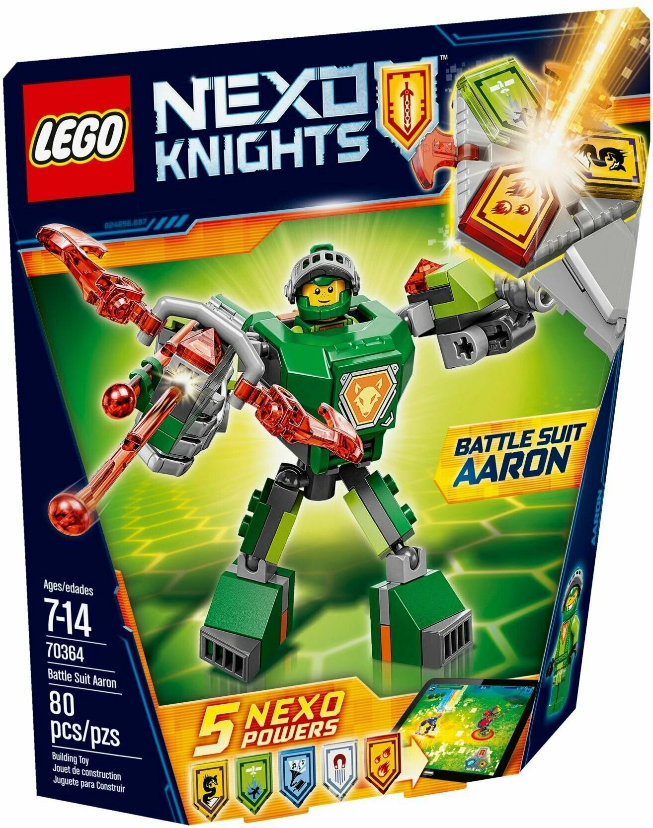 Конструктор LEGO Nexo Knights 70364 Боевые доспехи Аарона