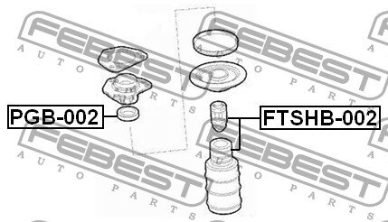 Пыльник переднего амортизатора, FTSHB002 FEBEST FTSHB-002