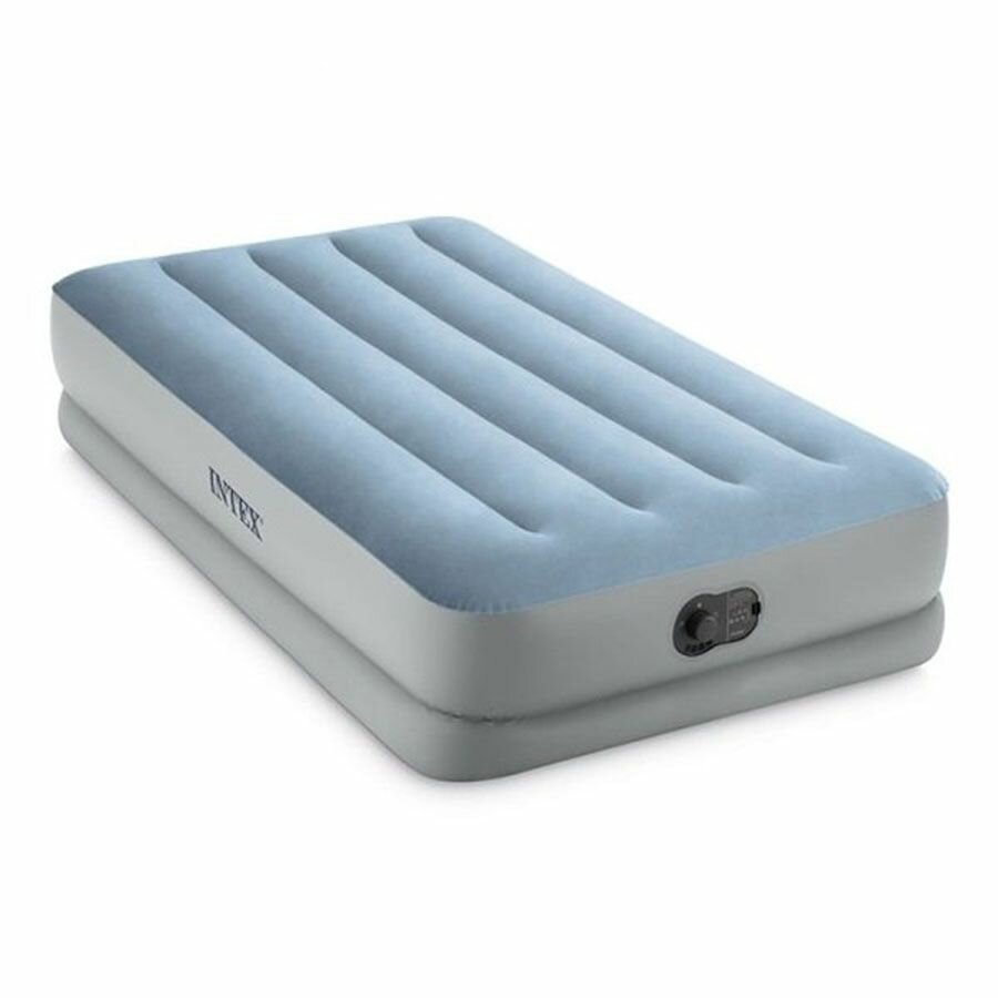 Надувной матрас INTEX Dura Beam Comfort + 64157 односпальный встроенный USB 5V насос 137кг