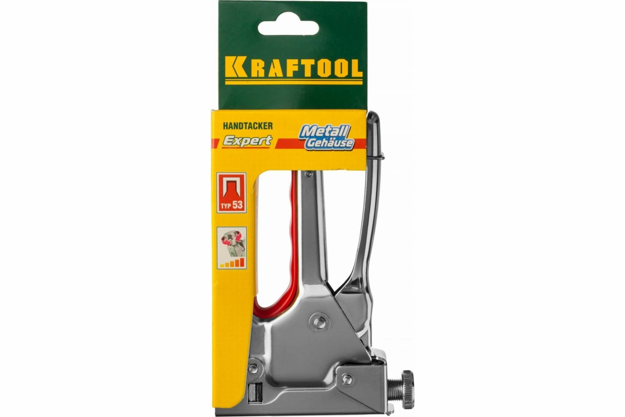 KRAFTOOL HAMMER TACKER, тип 53 (A/10/JT21) 23GA (6 - 10 мм), высокоскоростной стальной скобозабиватель (3153)