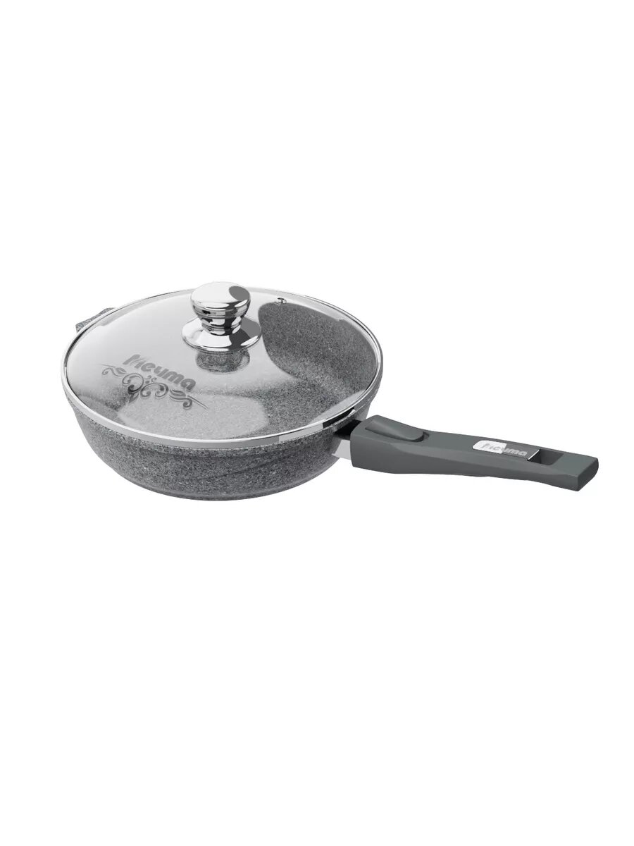 Сковорода со съемной ручкой Premium grey, 22см