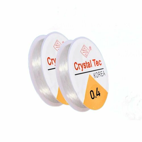 Нить резинка для браслетов и бисера, толщ.0,4мм, дл. около 14м (уп.10шт)