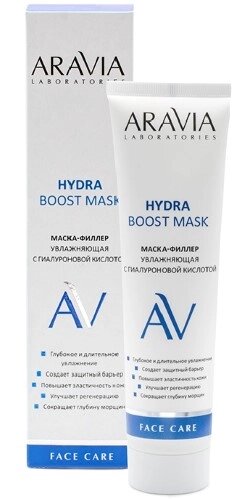 Маска-филлер увлажняющая Aravia laboratories с гиалуроновой кислотой hydra boost mask, 100 мл