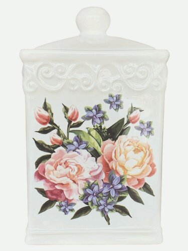 Изображение товара Чай GET&JOY "Чайные розы", черный в керамической чайнице, 50гр.