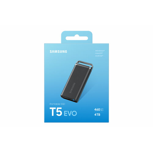4 ТБ Внешний SSD Samsung T5 EVO Type-c USB 3.2 Gen2 (MU-PH4T0S/WW)