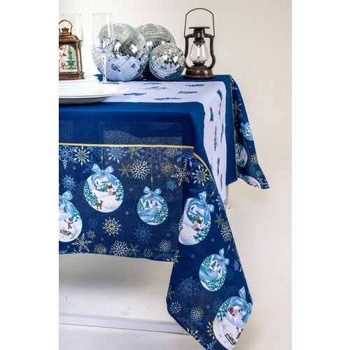 Скатерть из рогожки Alice Textile новогоднее Волшебство, хлопок, 180х145 см, новый год 2025