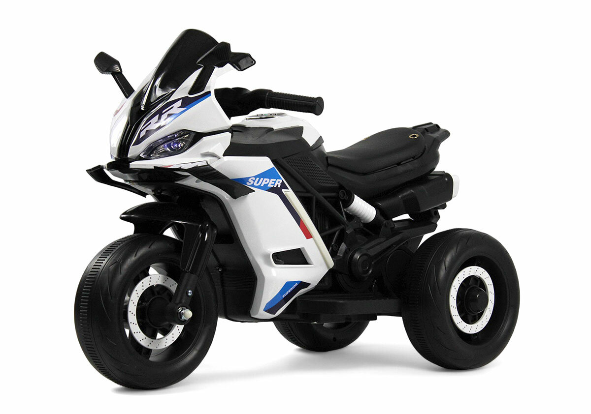 Детский электротрицикл RiverToys K002PX-A Белый