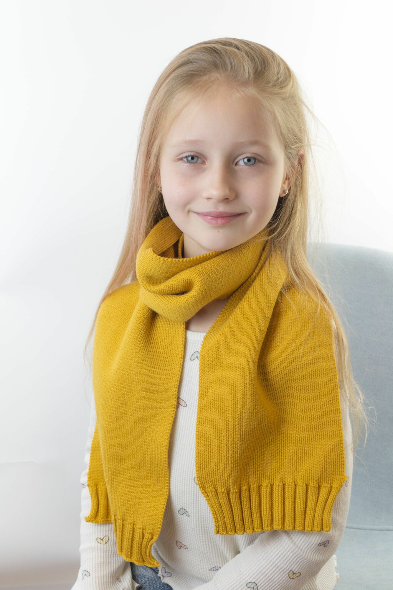 Шарф Carolon для девочек65х9 см 146 желтый