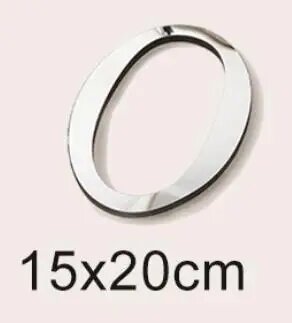 20 см большой размер 3D английские буквы акриловая зеркальная поверхность настенная наклейка алфавит плакат фестиваль вечерние украшения DIY художественная роспись Silver O