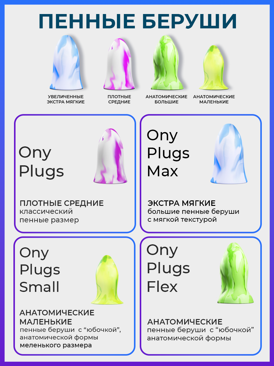 Картинки Беруши для сна Onyplax, 4 размера, многоразовые, 8 шт, фирменный кейс в подарок