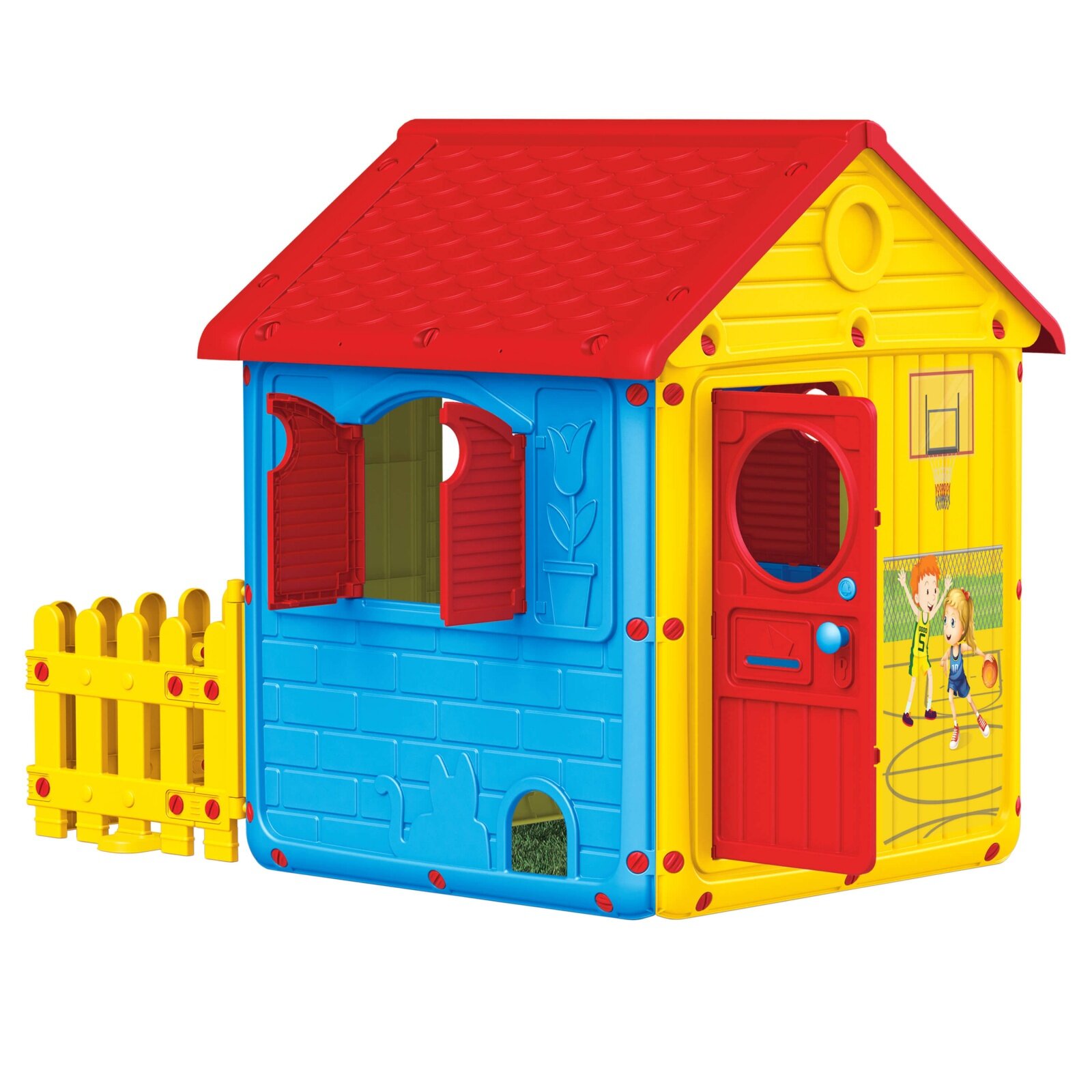 Игровой домик Dolu с заборчиком (3019)