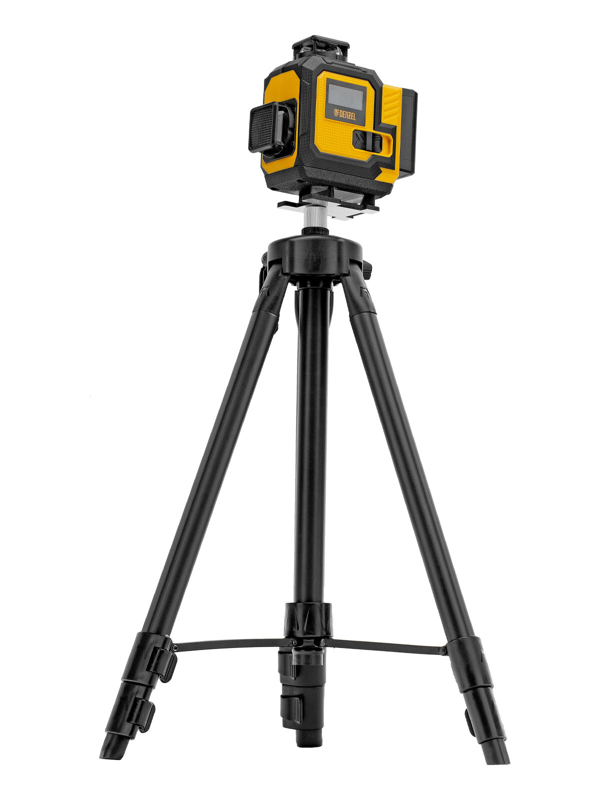 Лазерный уровень мультипризменный Denzel DLV 360-4T 30 м зеленый луч Li-Ion 24 Aч штатив 350815