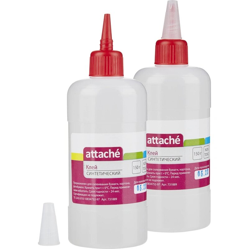 Клей канцелярский Attache 150 мл синтетический евро