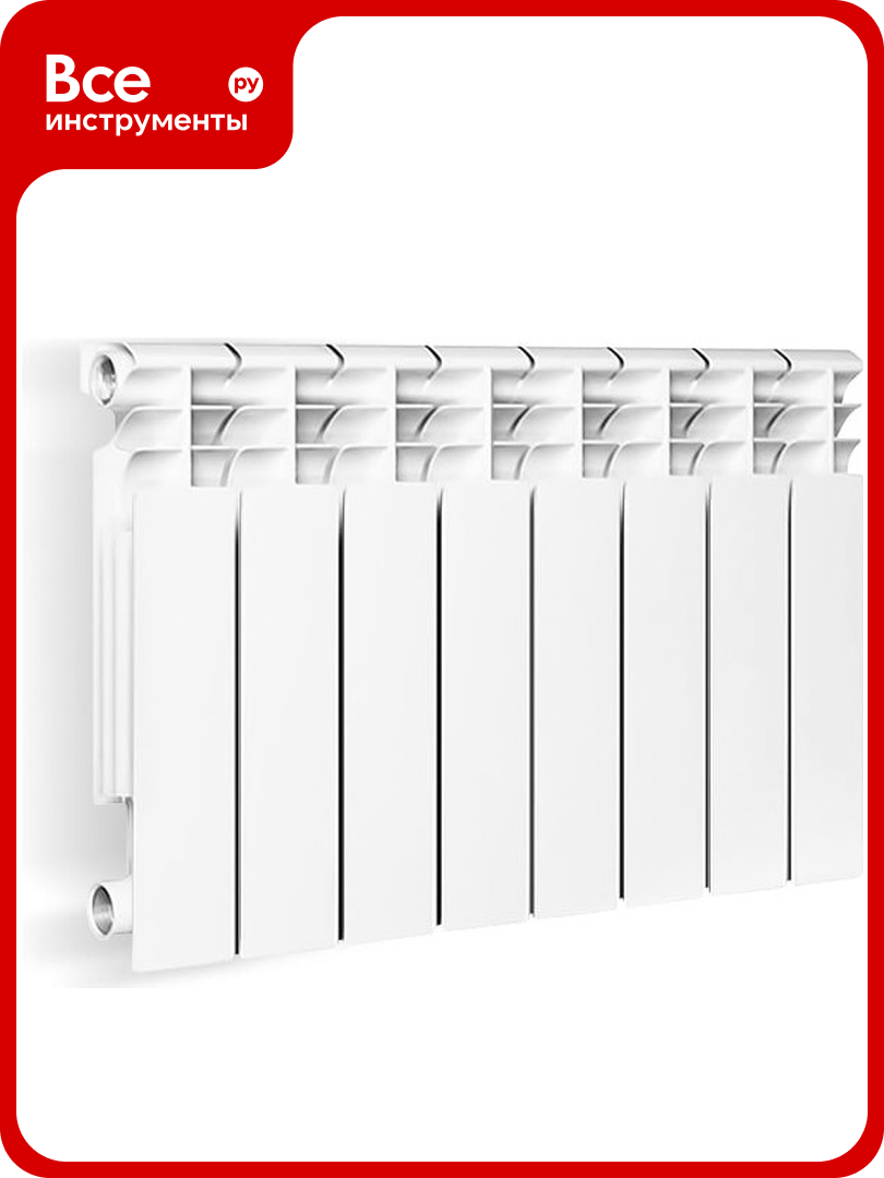 Алюминиевый радиатор HALSEN 350/80/12 4640015384632