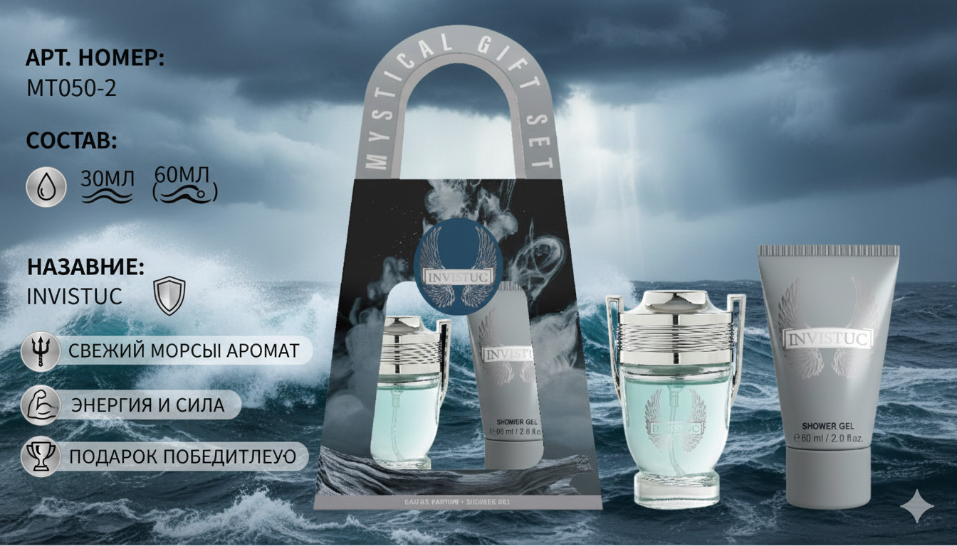 Парфюмерный набор INVISTUC , женский, перезаполняемые флаконы, 80 мл