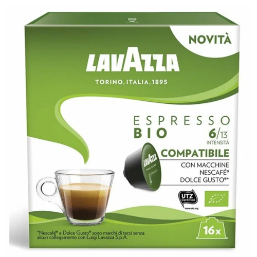 Кофе в капсулах Lavazza Dolce Gusto Espresso Bio, интенсивность 6, 16 порций, 16 кап. в уп.