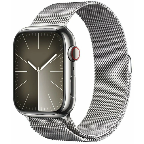 умные часы apple watch series 9 41 мм stainless steel case gps silver milanese loop Умные часы Apple Watch Series 9 41 мм Steel Case GPS + Cellular, Silver Milanese Loop