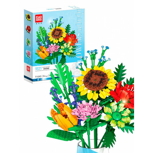 Конструктор GAO MISI Flowers Серия Букеты Цветы 9 в 1 , 460 дет., FCJ0888575