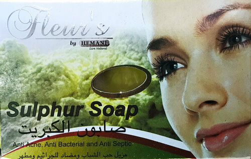 Мыло c серой Hemani Fleurs Sulphur Soap 120 гр. Пакистан