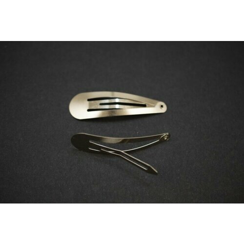 Основа заколки для волос Зажим 48х14мм цвет платина железо 19-042 2шт 205₽