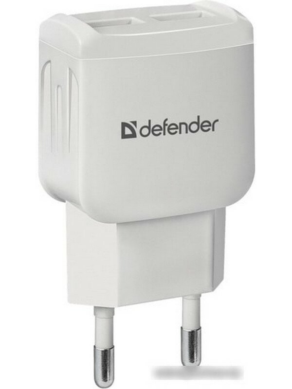 Сетевой адаптер Defender 2xUSB, 2.1А , белый (UPA-22) (83580) (83580)