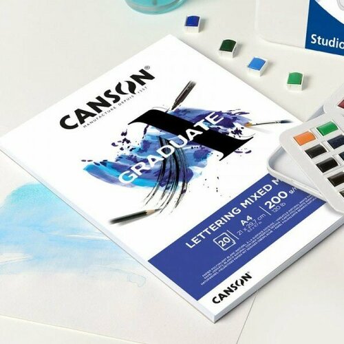 Альбом для маркера CANSON Graduate LETTERING MIX MEDIA A4 20 л 200 г/м2