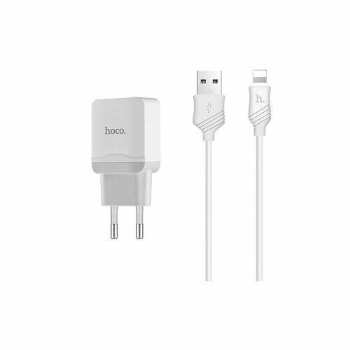 Зарядное устройство USB сетевое hoco. C22A Little superior White Lightning 6957531067450