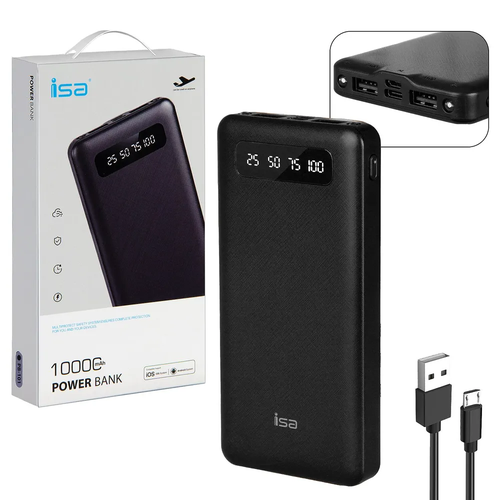 Внешний аккумулятор ISA PB-101 10000mAh черный zal 102300₽